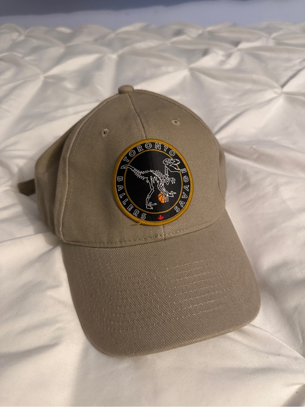Brimz Toronto Ballers Savage Hat Tan Baseball Black Raptors Cap